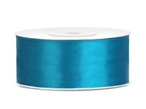 Satinband, türkis, 25mm/25m (1 Stk. / 25 lfm)