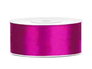Satinband, fuchsia, 25mm/25m (1 Stk. / 25 lfm)