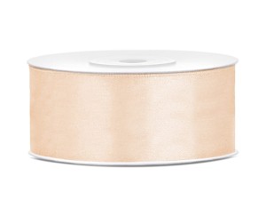 Satinband, creme, 25mm/25m (1 Stk. / 25 lfm)