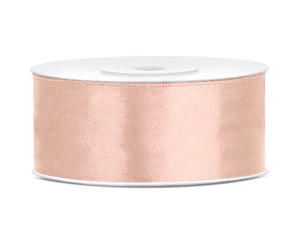 Satinband, hellpfirsich, 25mm/25m (1 Stk. / 25 lfm)