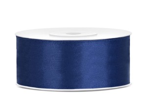 Satinband, marineblau, 25mm/25m (1 Stk. / 25 lfm)