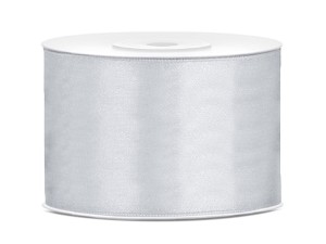 Satinband, silber, 50mm/25m