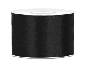 Satinband, schwarz, 50mm/25m