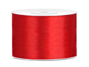 Satinband, rot, 50mm/25m