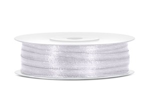 Satinband, weiß, 3mm/50m (1 Stk. / 50 lfm)