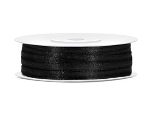 Satinband, schwarz, 3mm/50m