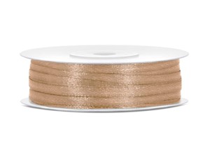 Satinband, hellgold, 3mm/50m