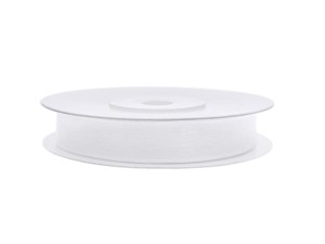 Chiffonband, weiß, 6mm/25m (1 Stk. / 25 lfm)