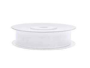 Chiffonband, weiß, 12mm/25m (1 Stk. / 25 lfm)