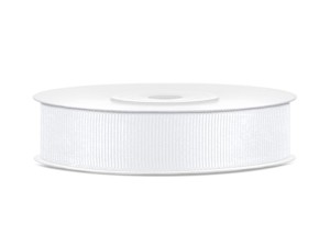 Ripsband, weiß, 15mm/25m (1 Stk. / 25 lfm)