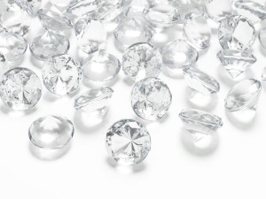 Diamant Konfetti, farblos, 20mm (1 VPE / 10 Stk.)