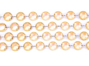 Kristallgirlande, gold, 1m