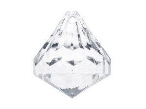 Zawieszki Diamenty, bezbarwny, 31 x 37mm (1 op. / 5 szt.)