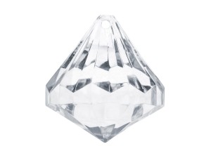 Zawieszki Diamenty, bezbarwny, 39 x 42mm (1 op. / 5 szt.)