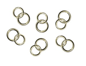 Streudeko Eheringe, gold, 15mm (1 VPE / 25 Stk.)
