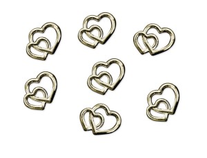 Streudeko Herzen, gold, 10mm (1 VPE / 25 Stk.)