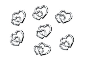 Streudeko Herzen, silber, 10mm (1 VPE / 25 Stk.)