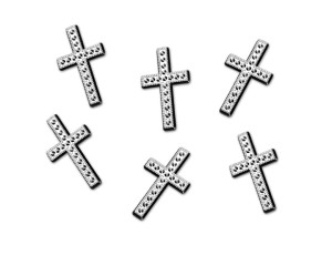 Streudeko Kreuz, Silber, 27mm (1 VPE / 25 Stk.)