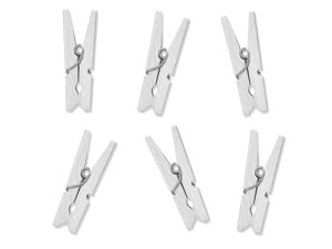 Wäscheklammern aus Holz, weiß (1 Pk. / 10 St.)