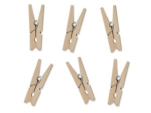 Wäscheklammern aus Holz, Naturholz (1 VPE / 10 Stk.)