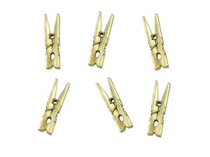 Wäscheklammern, gold metallisiert (1 Pk. / 20 St.)