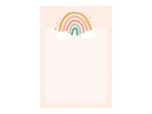 Notizblock Regenbogen, mit Abreißseiten, 40 Blatt