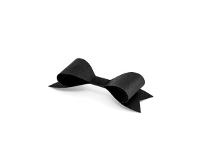 Papierdekoration Schleifen, schwarz (1 VPE / 6 Stk.)