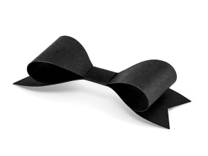 Papierdekoration Schleifen, schwarz (1 VPE / 6 Stk.)