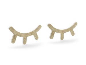 Wanddekoration Sleeping Eyes, gold, 20x11cm