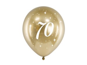 Ballons Glossy 30cm, 70, gold (1 VPE / 6 Stk.)