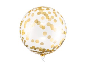 Ballon gepunktete Kugel, 40cm, gold