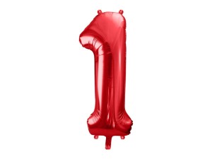 Folienballon Ziffer ''1'', 86cm, rot