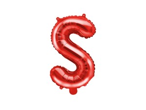 Folienballon Buchstabe ''S'', 35cm, rot
