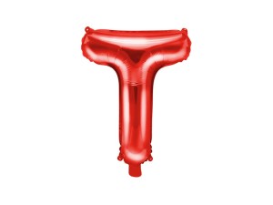 Folienballon Buchstabe ''T'', 35cm, rot