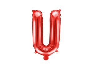 Folienballon Buchstabe ''U'', 35cm, rot