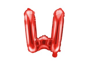 Folienballon Buchstabe ''W'', 35cm, rot