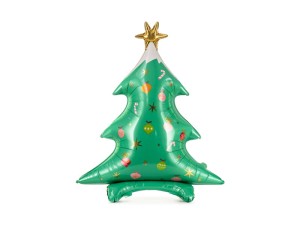 Stehender Folienballon Weihnachtsbaum, 78x94cm, Mix