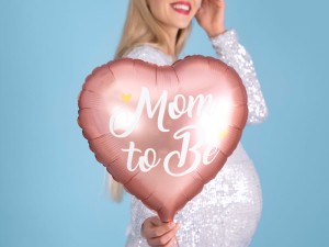 Folienballon Mom to Be, 35cm, rosa
