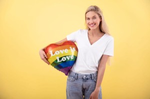 Folienballon Love is Love, 35cm, Mix