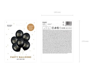 Ballons 30cm, Happy 2022!, Pastel Black (1 VPE / 6 Stk.)