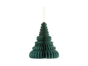 Papierkugel honeycomb Weihnachtsbaum, flaschengrün, 20cm