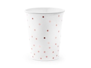 Becher Punkte, weiß, 260ml (1 VPE / 6 Stk.)