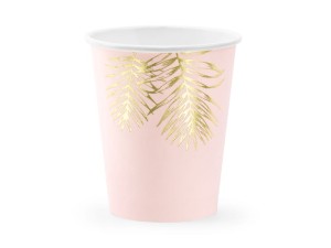 Becher Blätter, hellrosa, 220ml (1 VPE / 6 Stk.)