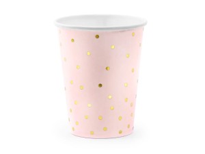 Becher Punkte, hellrosa, 260ml (1 VPE / 6 Stk.)