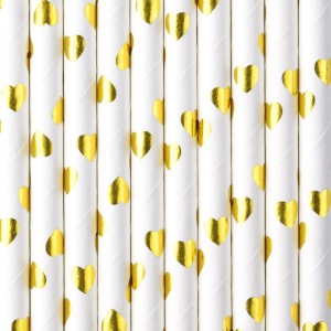 Papierstrohhalme, gold, 19,5 cm (1 VPE / 10 Stk.)