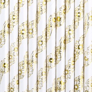 Papierstrohhalme, gold, 19,5 cm (1 VPE / 10 Stk.)