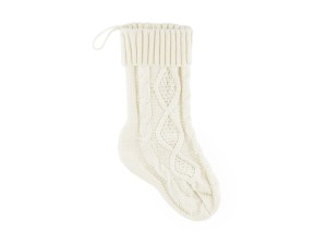 Dekorative Socke, altweiß, 15,5x34cm