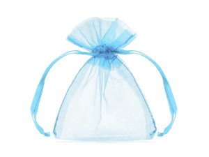 Organzabeutel, hellblau, 10cm (1 VPE / 10 Stk.)