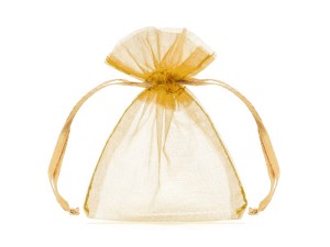 Organzabeutel, gold, 10cm (1 VPE / 10 Stk.)