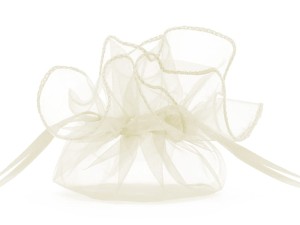 Organzabeutel, creme, 25cm (1 VPE / 10 Stk.)